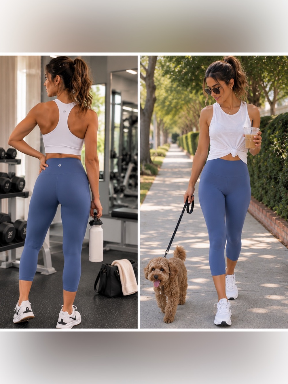 Lululemon Align High-Rise Yoga Leggings Blue Gray Nulu Fabric Size 2
